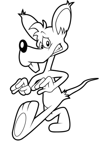 Sneaking Mouse Coloring Page